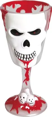 Produktbild von Horrorweinglas Totenkopf, 18cm