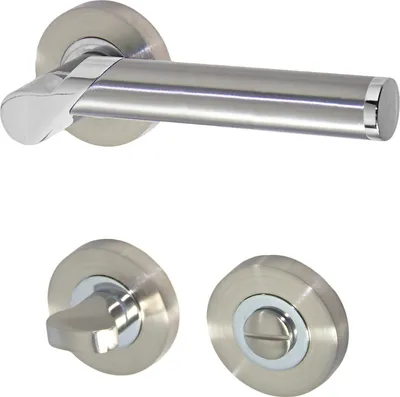 Produktbild von Türbeschlag 1574-S R WC Chrom - Niro Türdrücker Türklinke