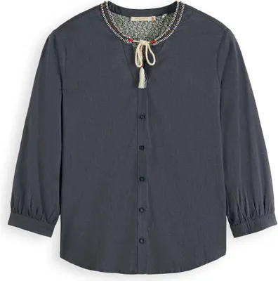 Produktbild von Scotch & Soda Beaded Bluse Grau 34 Frau Grau 34