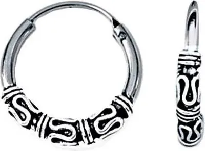 Produktbild von 925 Silber Paar Ohrringe Keltische Creole Gothic Celtic Ohrpiercing 18mm 5043