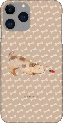 Produktbild von Mr. & Mrs. Panda Iphone 11 Pro Handyhülle Hund Marienkäfer - Hundeglück - Geschenk, Neugierig, Hunde, Mischlingshund, Sprüche, Handy Case, Premium Kunststoff