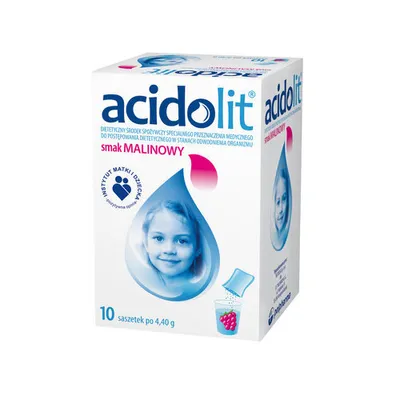 Produktbild von POLPHARMA ACIDOLIT Elektrolyte für Kinder Himbeere Polpharma 10 Beutel