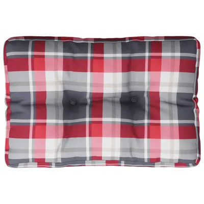 Produktbild von Palettenkissen Rot Karomuster 60x40x12 cm Stoff
