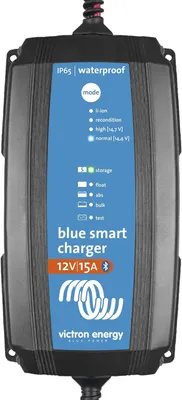 Productafbeelding van Blue Smart Batterijoplader 12 volt, 15 ampère, 230V - Batterijoplader voor auto's - Batterijonderhoudsapparaat en desulfator - IP65 beschermd - Bluetooth - CEE 7/17
