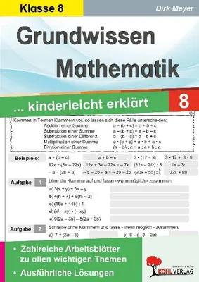Produktbild von Grundwissen Mathematik / Klasse 8