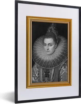 Produktbild von MuchoWow® Gerahmtes Poster Kunst - Alte Meister - Rahmen - Gold 30x40 cm - Poster mit Schwarzem Bilderrahmen Wandposter Rahmen Foto Bilder - Wandposter Schlafzimmer