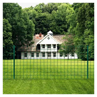 Produktbild von Maschendrahtzaun 20 x 1,2 m Gartenzaun Set Komplettset Metallzaun Stahl Begrenzungszaun Weidezaun Zaun Gartenzaunset Drahtzaun Absperrzaun Grün