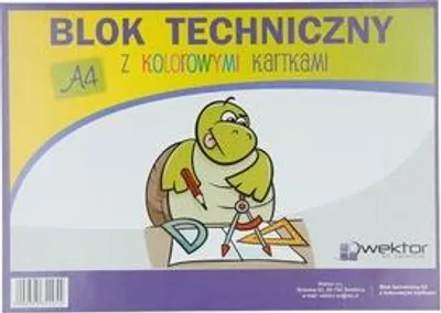 Produktbild von Schulblock Technikblock A4, farbig, 8 Blatt