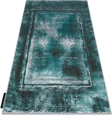 Produktbild von Modern DE LUXE Teppich 634 Rahmen vintage - Strukturell grün / Anthrazit Grün 240x330 cm
