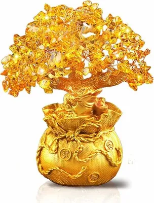Produktbild von Feng Shui Geldbaum, Bš¹ro Zuhause Tisch Feng Shui Dekoration Kristall Geldbaum fš¹r Reichtum und Glš¹ck