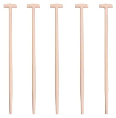 Produktbild von 5 Stück Holzschaufelstiele mit T-Griff 100 cm Ø 38 mm Set