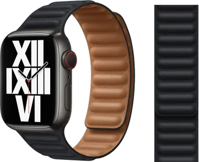 Produktbild von Apple ML7T3ZM/A Intelligentes tragbares Accessoire Band Schwarz Leder