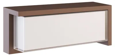 Zdjęcie produktu dla Blis Rectangular 24W LED Outdoor Wall Light Switch CCT 2700K/3200K/4000K Corten - Designerskie oświetlenie ścienne - Beneito & Faure