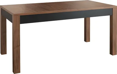 Produktbild von Esstisch ausziehbar Pazin 21, Farbe: Nuss / Schwarz, teilmassiv - 160-240 x 90 cm (B x T)