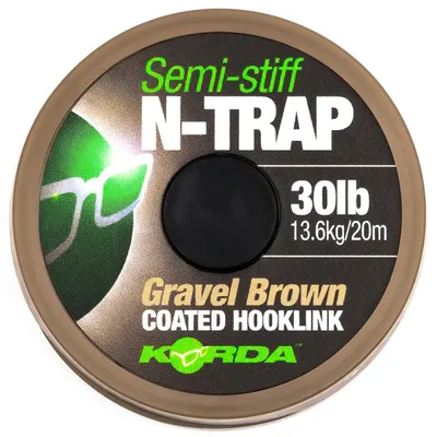 Produktbild von Korda N-TRAP Semi Stiff 20m - Vorfachschnur, Tragkraft:30lbs/13.6kg, Farbe:Gravel (Kies)