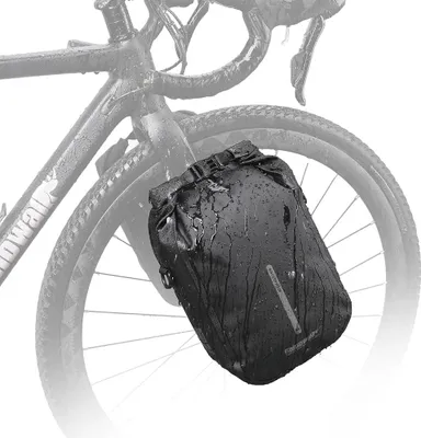 Image de Sacoche avant de vélo étanche 4-6L pour le bikepacking et les vélos de randonnée avec fermeture rapide