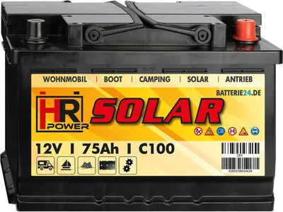 Produktbild von HR Solar Versorgerbatterie 12V 75Ah