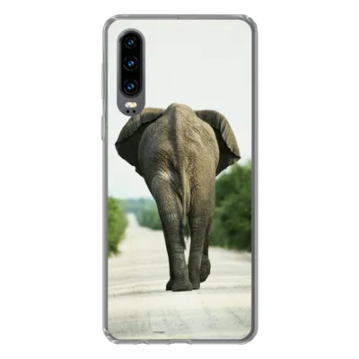 Produktbild von MuchoWow® Handyhülle Schutzhülle Hülle für Huawei P30 Elefant - Kröte - Tiere - Natur Silikon Softcase Handy Hülle - Kartenbesitzer