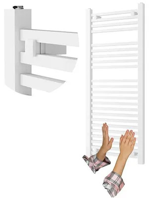 Immagine prodotto di Granitan - Termoarredo bagno - Scaldasalviette 120x50 cm - Radiatore bianco - 572 W - BERGEN