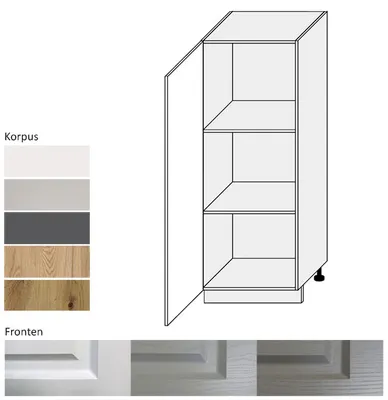 Productafbeelding van Voorraadkast EB-D5D/60/154, met 1 deur, 60 cm breed. Kleur van het kastframe en de deur naar keuze