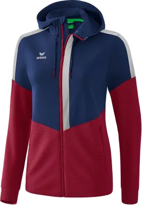 Produktbild von erima Squad Trainingsjacke mit Kapuze 42 new navy/bordeaux/silver grey