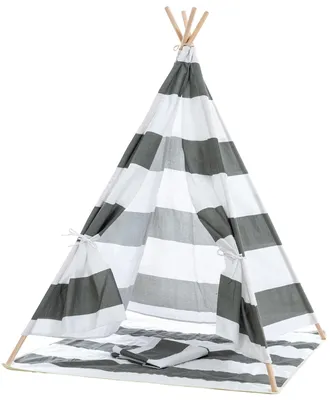 Immagine prodotto di Tenda da gioco CLP Esna con finestra per interni, grigio a righe