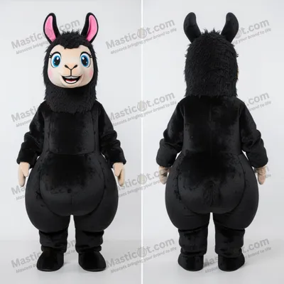 Produktbild von Schwarzes MASTICOT Plüsch-Lama-Maskottchen