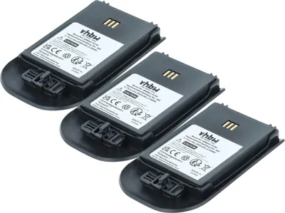 Produktbild von vhbw 3x Akku kompatibel mit Alcatel Omnitouch 8118, 8128 schnurlos Festnetz Telefon (930 mAh, 3,7 V, Li-Ion) Schwarz