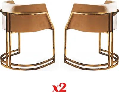 Produktbild von Luxus 2x Stuhl Esszimmerstuhl Küchenstühle Wohnzimmerstuhl Polsterstuhl Lehn