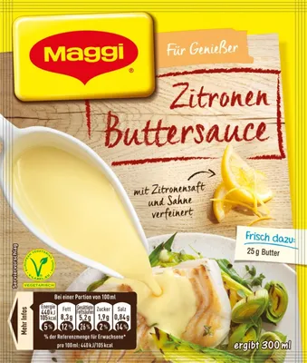 Immagine prodotto di Maggi For Gourmets Salsa al burro e limone per pollame e pesce 33g