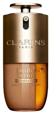 Zdjęcie produktu dla Clarins DOUBLE SERUM FOUNDATION, Buteleczka z pompką, Płynny, Skóra uniwersalna, Przeciw otępieniu, Nawilżający, Pouczający, Wygładzający, M5C, Satyna