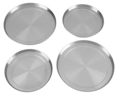 Immagine prodotto di Protezione per piano cottura in acciaio inossidabile - Copertura per piano cottura - Piano cottura elettrico - Piano cottura a gas - Piastra di cottura - Set di 4 pezzi - Coperchio per fornello