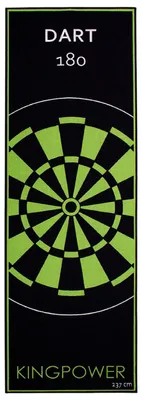 Produktbild von Dart Darts Teppich Dartteppich Dartmatte Steeldart Kingpower-273 x 80 cm, Grün, Dartpfeile, Dartboard, Zubehör, mit Abwurflinie, Dartscheibe, Schutz, Gummi