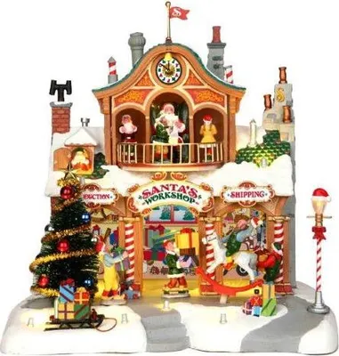 Productafbeelding van Kersthuisje Santa's workshop LEMAX