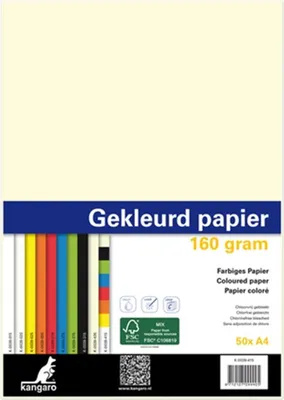 Zdjęcie produktu dla kangaro K-0039-415 papier wielofunkcyjny kangaro, DIN A4, 160 g/m², różowy