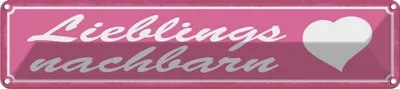 Produktbild von vianmo Blechschild 10x46 cm Lieblingsnachbarn Herz Dekoration Spruch Zitat