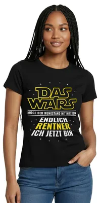 Produktbild von Spreadshirt Endlich Rentner Lustiger Ruhestand Spruch Frauen T-Shirt, M, Schwarz