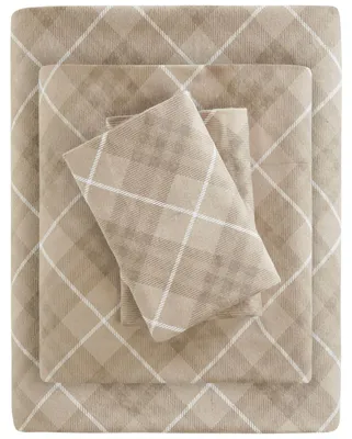 Flanell-Bettwäsche-Set 4-teilig, King, Tan, 100% Baumwolle