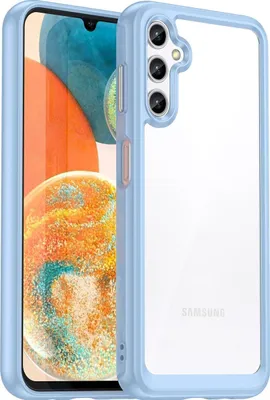 Produktbild von Mobigear Crystal  Samsung Galaxy A14 Hülle Hardcase Backcover - Transparent / Blau