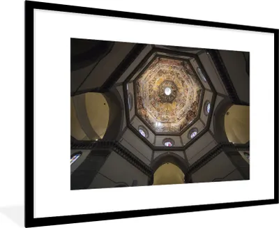 Produktbild von MuchoWow® Gerahmtes Poster Florenz - Decke - Kathedrale 90x60 cm - Poster mit Schwarzem Bilderrahmen Wandposter Rahmen Foto Bilder - Wanddekoration - Fotos