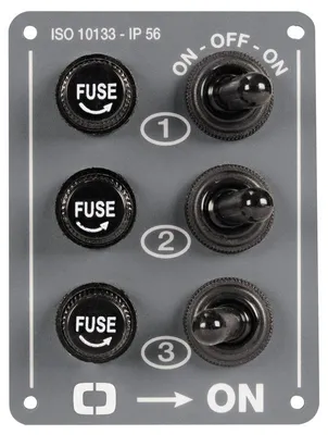 Zdjęcie produktu dla Elektryczny panel sterowania z 3 przełącznikami Osculati 14.801.00
