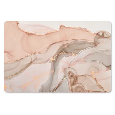 Produktbild von MuchoWow® Schreibtischunterlage Marmor - Rosa - Rosa 60x40 cm - XXL Mauspad - Großes Mauspad