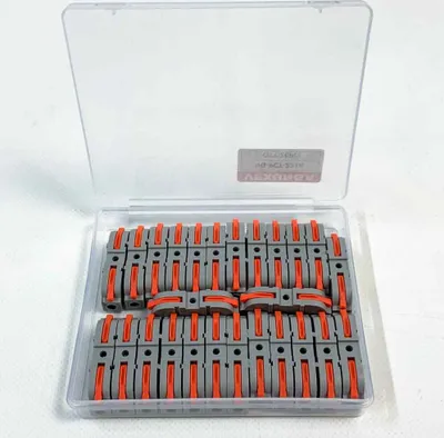 Produktbild von Kabelverbinder 450V 32A Verbindungsklemme Stromkabel Verbinder Kompakt Schnellverbinder Klemmen Mit Hebel Elektrische Anschlussblöcke 4mm² Leiter Klemme 26 Stück