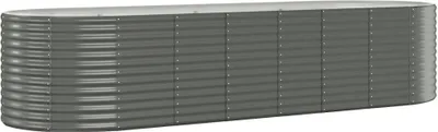 Obrázek produktu pro vidaXL Pozinkovaná ocelová vyvýšená postel 322x100x68 cm šedá