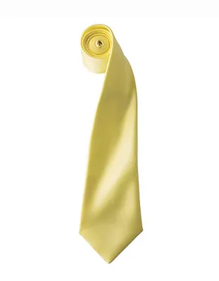 Produktbild von Premier Workwear PR750 | Satin Tie ŽColoursŽ / 144 x 8,5 cm - Farbe: Lemon (ca. Pantone 127) - Größe: 144 x 8,5 cm