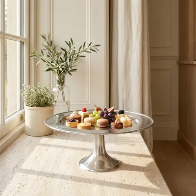 Produktbild von Etagere, 1 Etage, Rund, Aluminium, Tablett, Chabby Chic