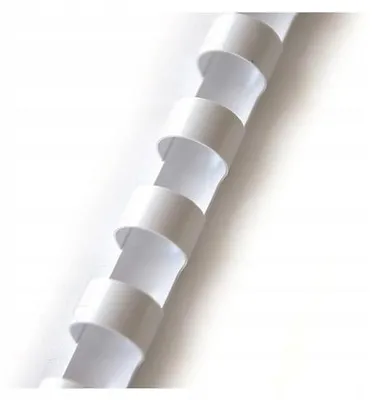Image de Reliure plastique Argo, blanche, 8 mm, boîte de 100 pièces