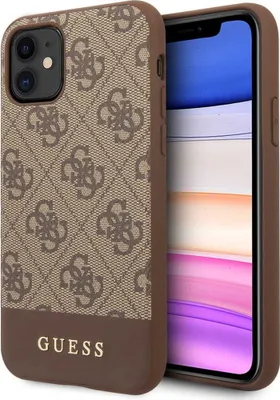 Produktbild von Guess Etui 4G Stripe Collection Na Iphone 11 / Xr - Brązowe