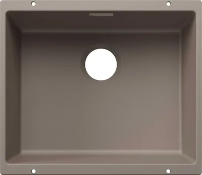 Imagen del producto de BLANCO SUBLINE 500-U para componentes de color. Fregadero empotrado SILGRANIT en color tartufo, a partir de 60 cm, sin sistema de desagüe automático. Incluye 5 años de garantía