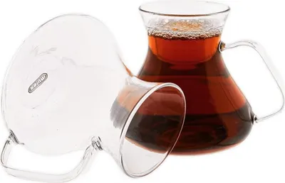Obrázek produktu pro Sada sklenic na čaj s uchem, 6 kusů – 200 ml, žáruvzdorné
